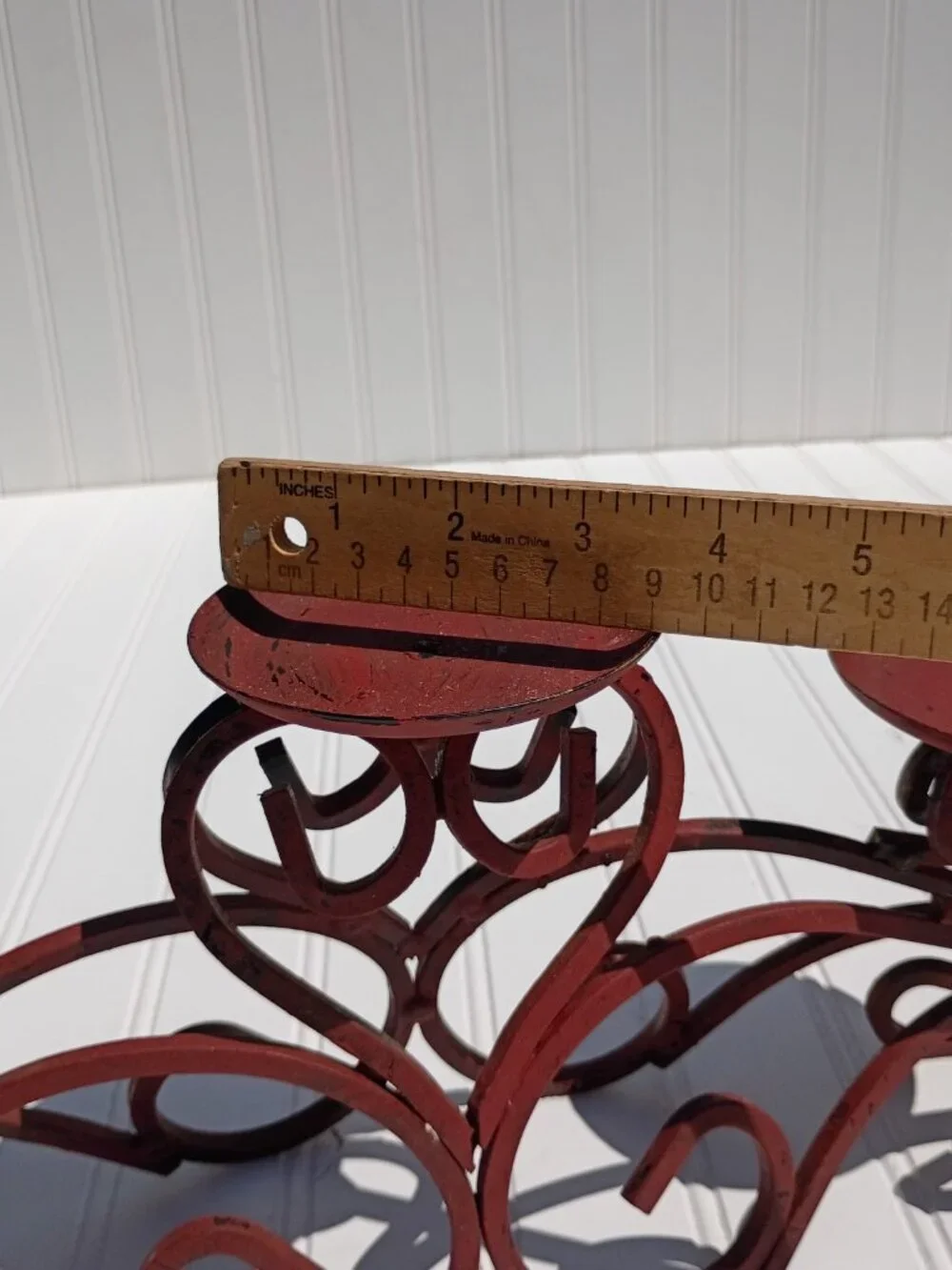 Wrought Iron Candelabra Scrollwork Centerpiece Primitive Candle Holder Farmhouse